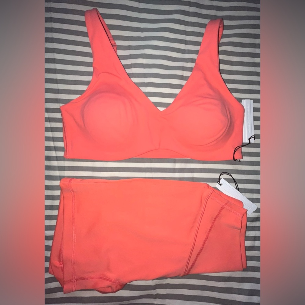 Paragon Icon Sculptseam Plus Short 5” & Formlux Bond Bra in Juicy Peach Size M